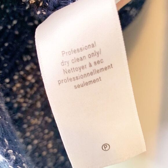 Rag & Bone Navy Blue Marled Oversized Knit Sweater Size XS Loose Fit - Picture 4 of 5